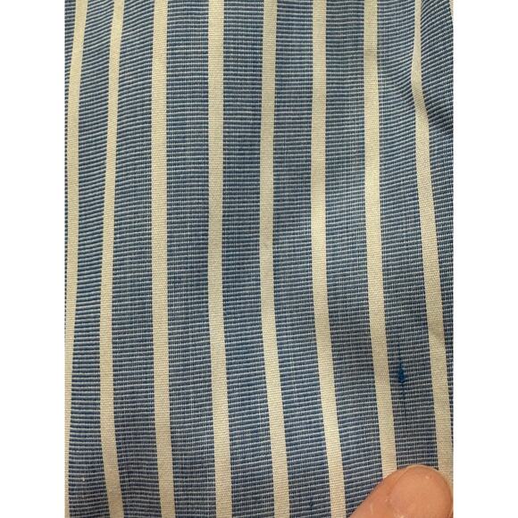Ralph Lauren Men’s 17 34/35 Stripped Button Down Shirt Classic Fit Cotton Blue - Picture 10 of 12